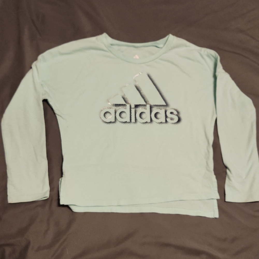 Adidas Kids Long Sleeve Tee - Light Green